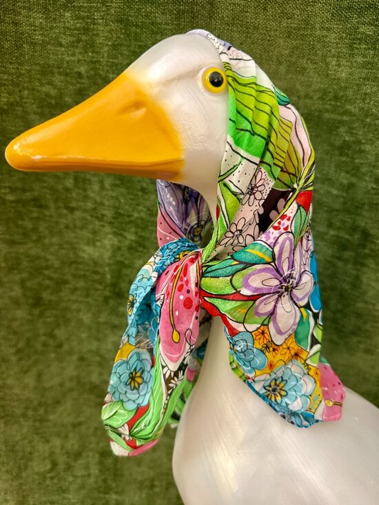 Chico's Accessories - Chico’s 100% Silk Scarf Colorful Floral Botanical Print